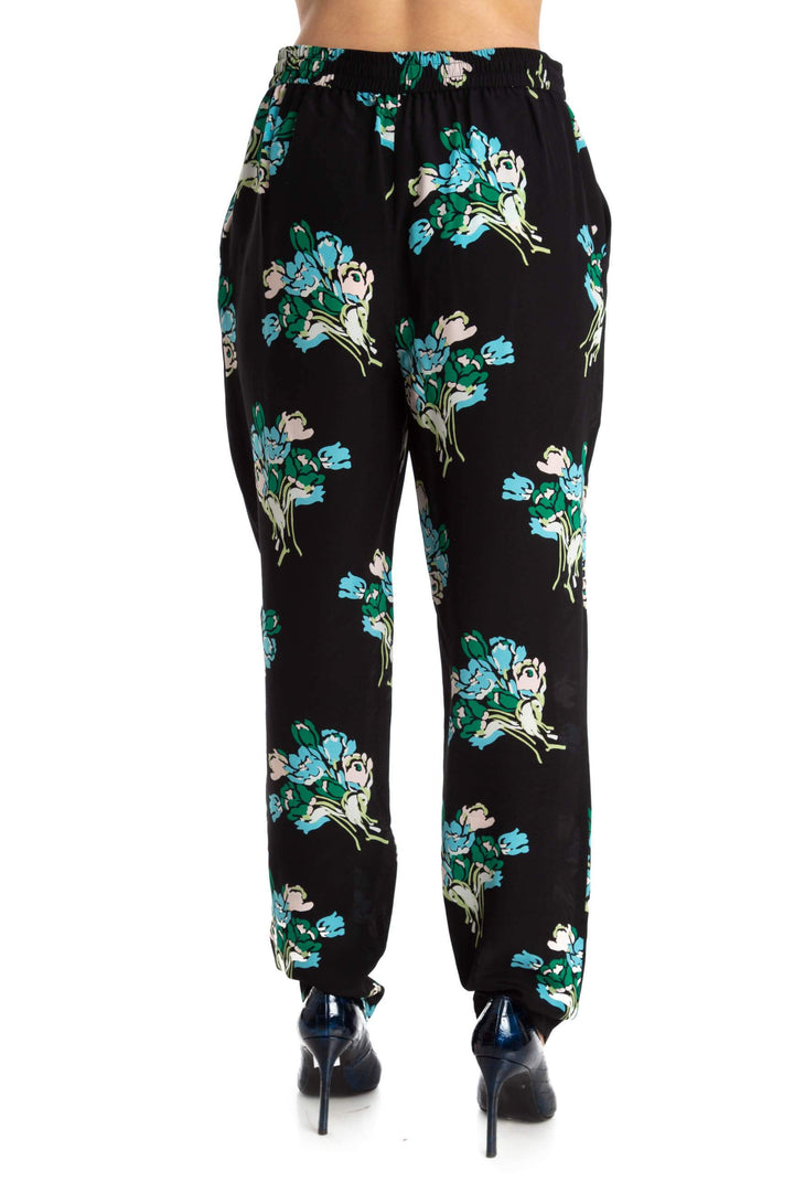 Pantalón Red Valentino estampado y negro, vista posterior – ClosetRehab