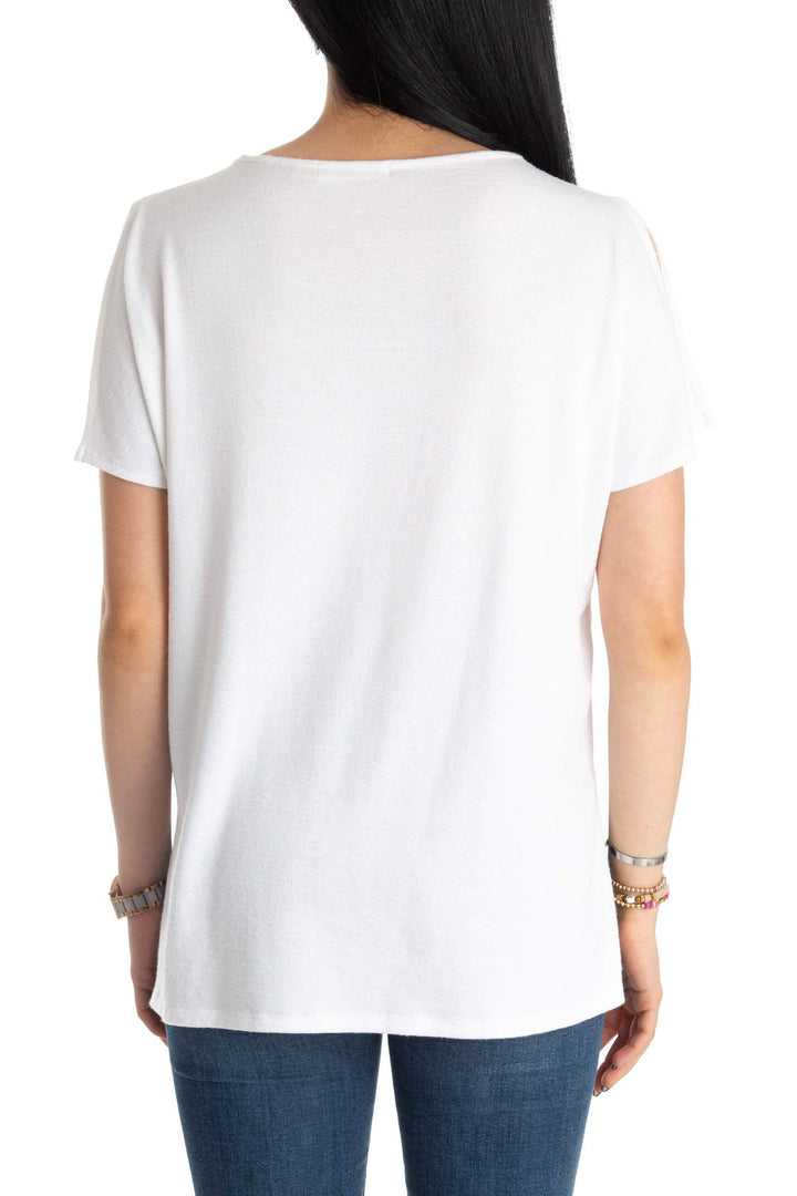 Blusa Rag & Bone blanco, vista posterior – ClosetRehab