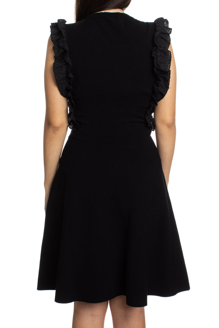 Vestido Red Valentino negro, vista posterior – ClosetRehab