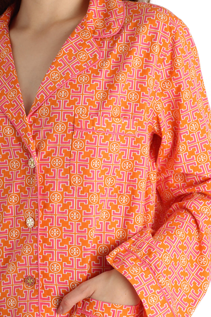 Conjunto Tory Burch estampado y naranja, detalle – ClosetRehab