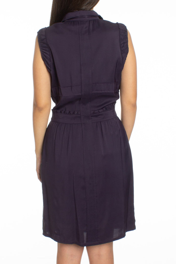 Blusa Yves Saint Laurent morado, vista posterior – ClosetRehab