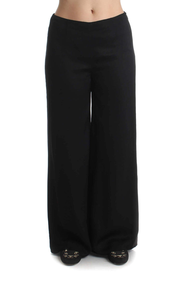 Pantalón Emanuel Ungaro negro, vista frontal – ClosetRehab