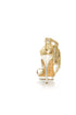 Sandalia de tacón con plataforma Brian Atwood dorado, vista posterior con zipper y plantilla | ClosetRehab