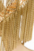 Sandalia de tacón con plataforma Brian Atwood dorado, detalle de cadenas doradas y textura | ClosetRehab