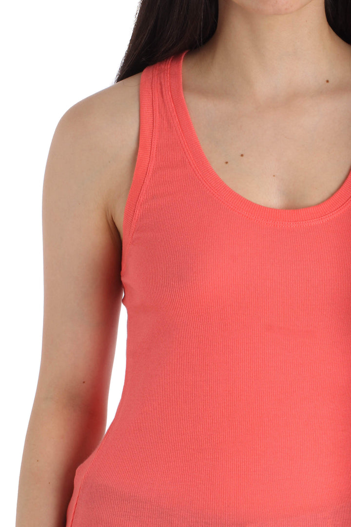 Blusa BCBG Maxazria naranja, vista lateral – ClosetRehab
