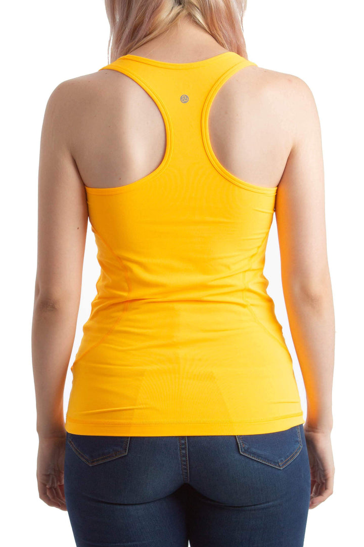 Blusa Zella amarillo, vista posterior – ClosetRehab