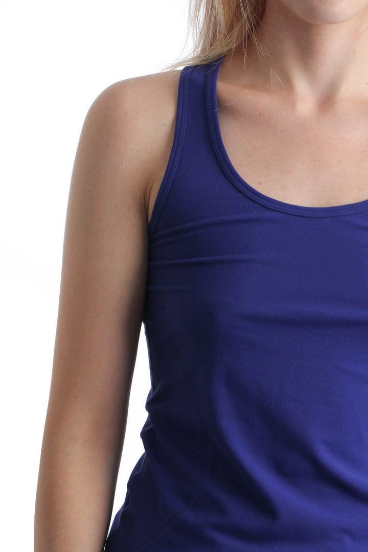Blusa Zella azul, vista lateral – ClosetRehab