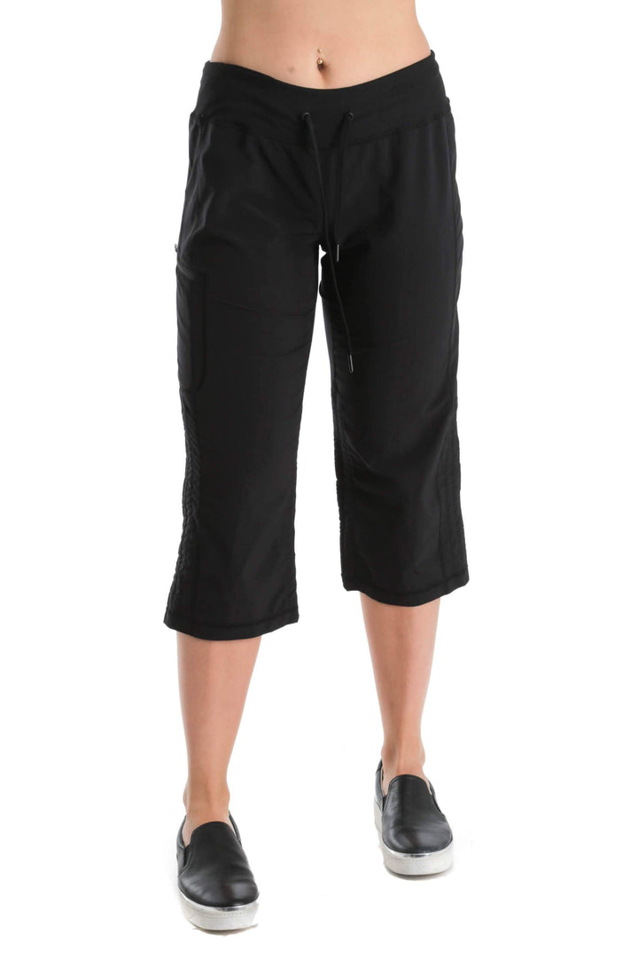Pantalón Zella negro, vista frontal – ClosetRehab