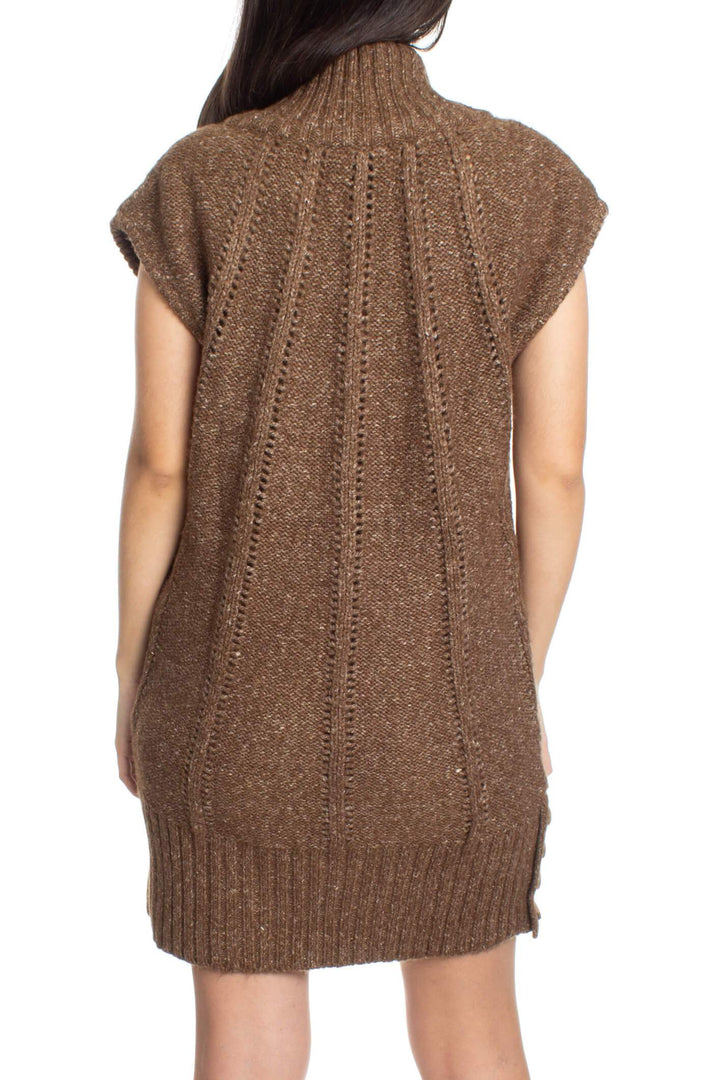 Vestido BCBGMAXAZRIA café, vista posterior – ClosetRehab