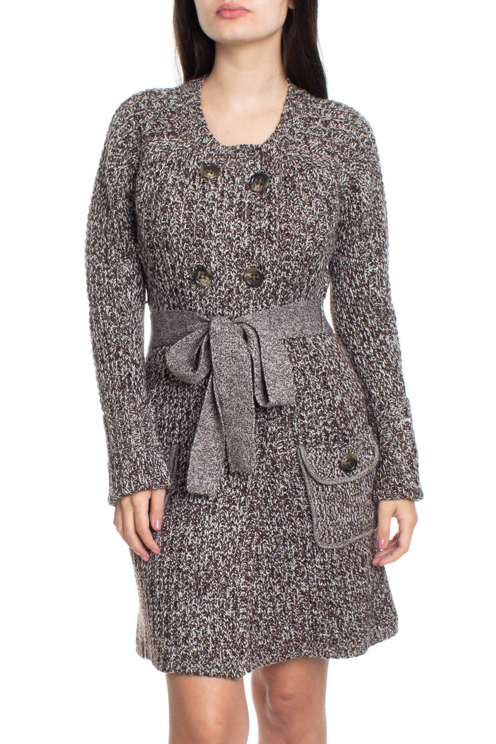Vestido BCBGMAXAZRIA café, vista frontal – ClosetRehab