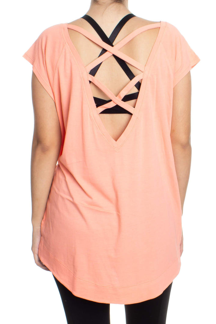 Blusa Zella naranja, vista posterior – ClosetRehab