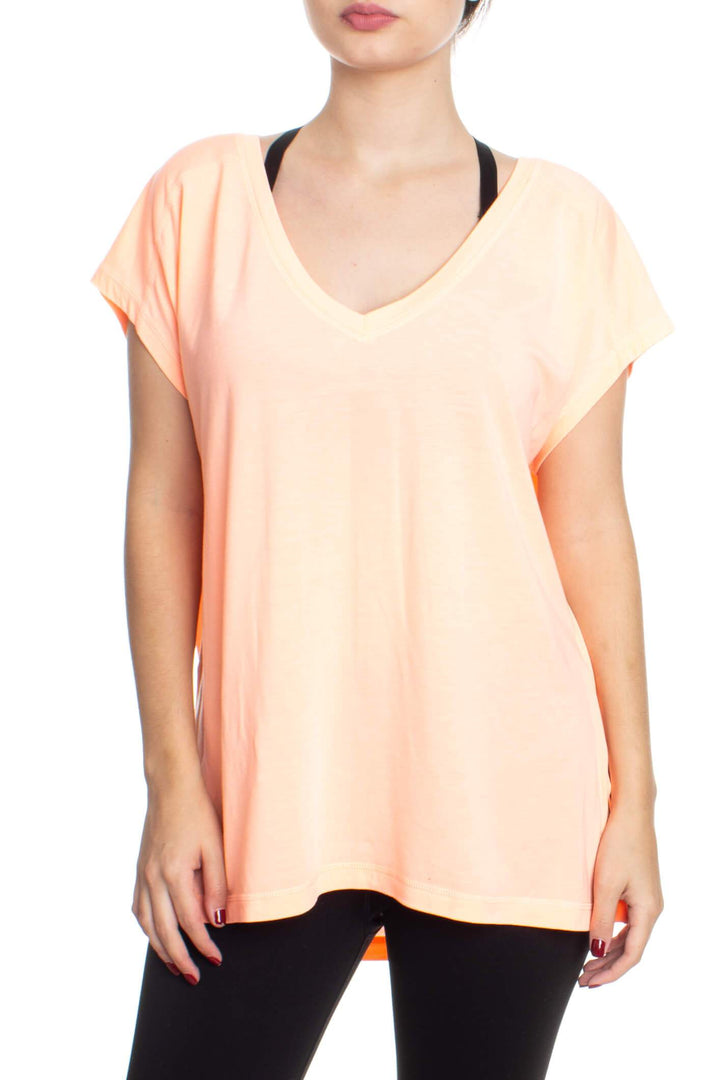 Blusa Zella naranja, vista frontal – ClosetRehab