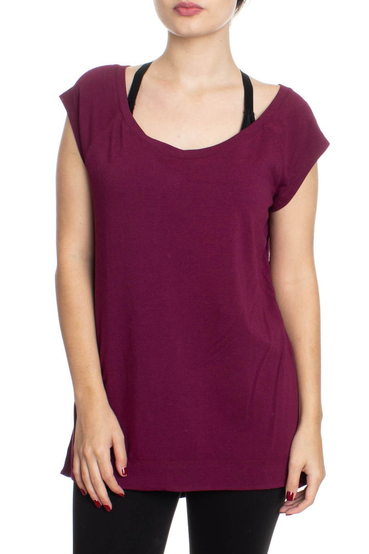 Blusa Zella morado, vista frontal – ClosetRehab