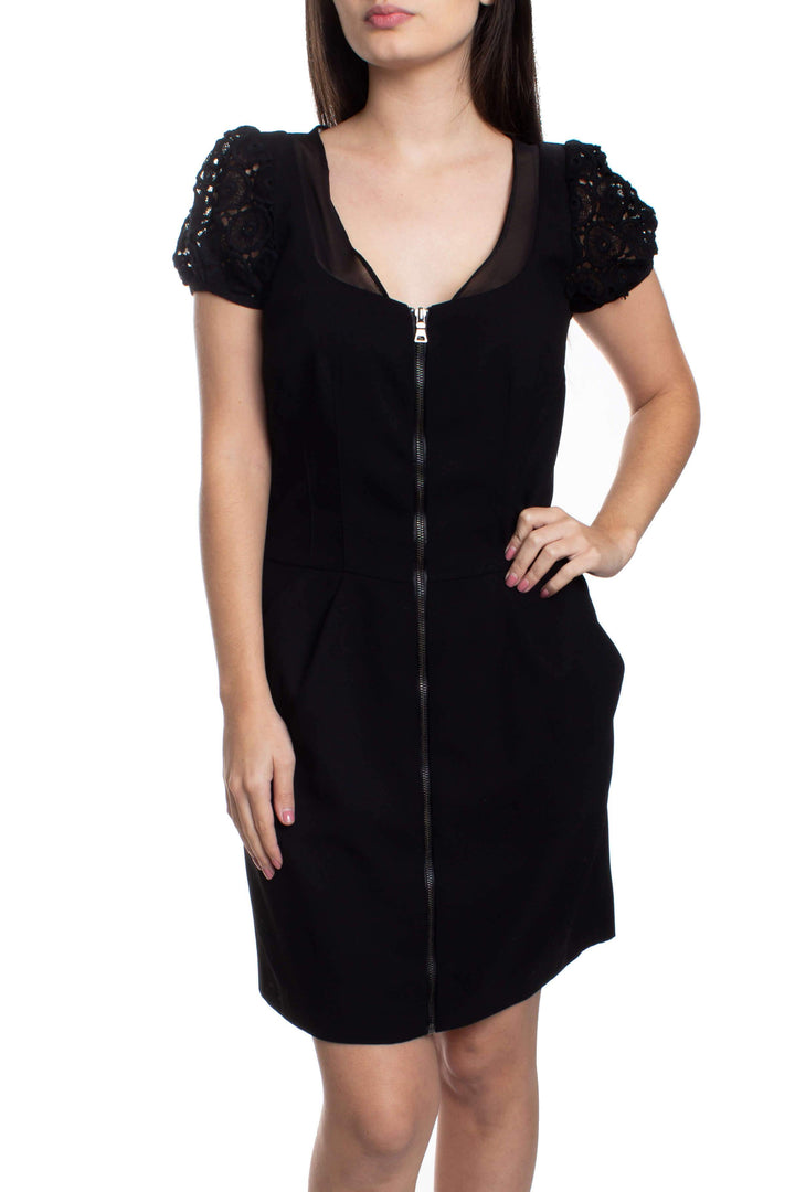 Vestido Laundry by Shelli Sagal negro, vista frontal – ClosetRehab