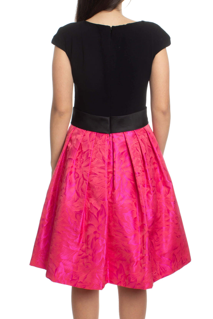 Vestido Theia negro y rosa, vista posterior – ClosetRehab