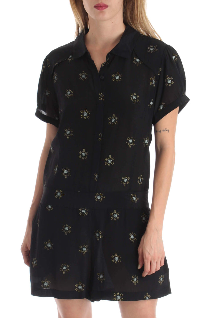 Jumpsuit Pam & Gela negro, vista frontal – ClosetRehab