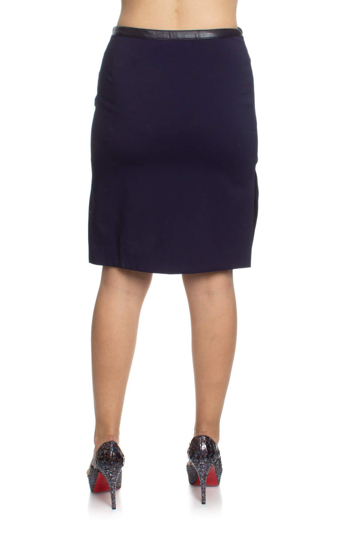 Falda Versace azul, vista posterior – ClosetRehab
