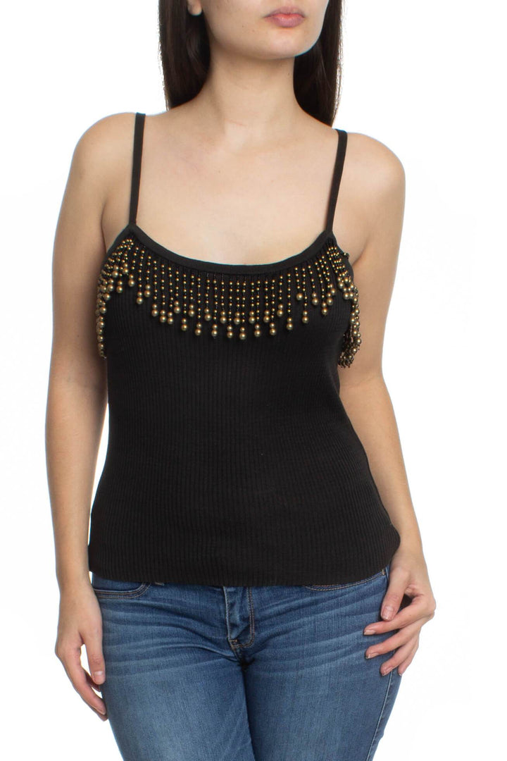 Blusa Yves Saint Laurent negro, vista frontal – ClosetRehab