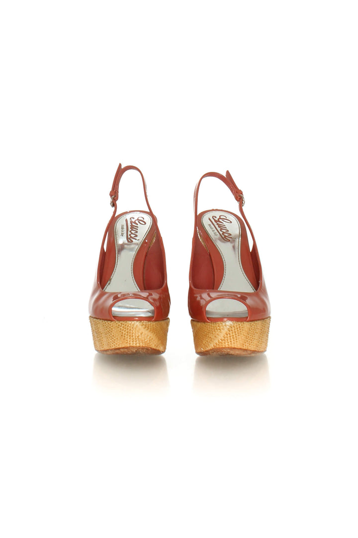 Zapato Gucci café y rosa, detalle 7 – ClosetRehab