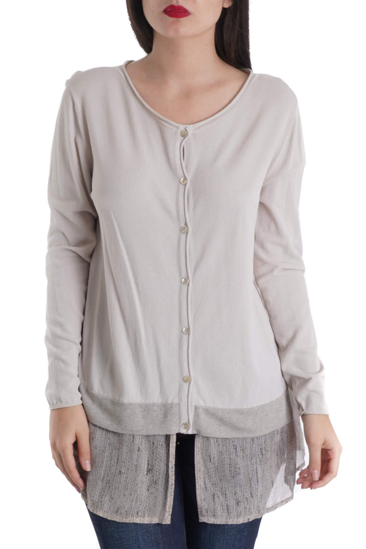 Blusa Ambrosi gris, vista frontal – ClosetRehab