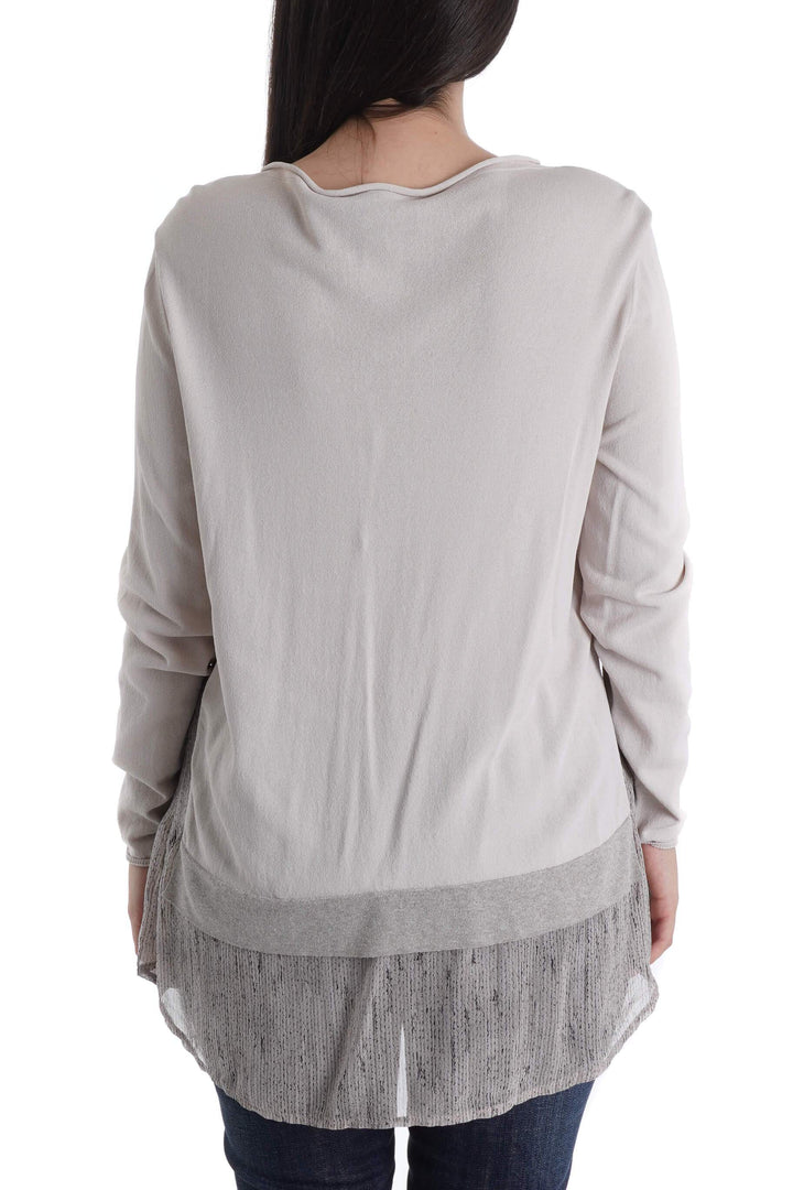Blusa Ambrosi gris, vista posterior – ClosetRehab