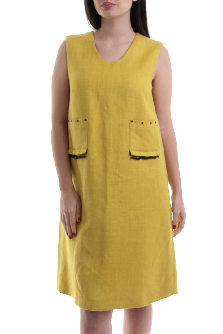 Vestido S Max Mara amarillo, vista frontal – ClosetRehab