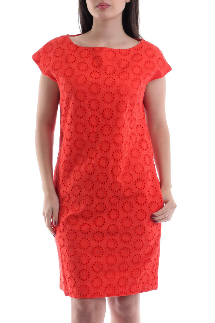 Vestido Carolina Herrera rojo, vista frontal – ClosetRehab