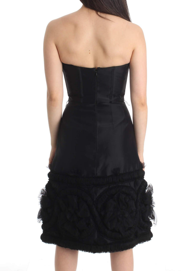 Vestido Badgley Mischka negro, vista posterior – ClosetRehab