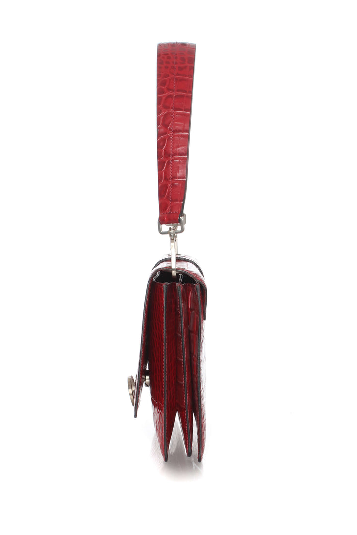 Bolsa Burberry rojo, vista lateral – ClosetRehab