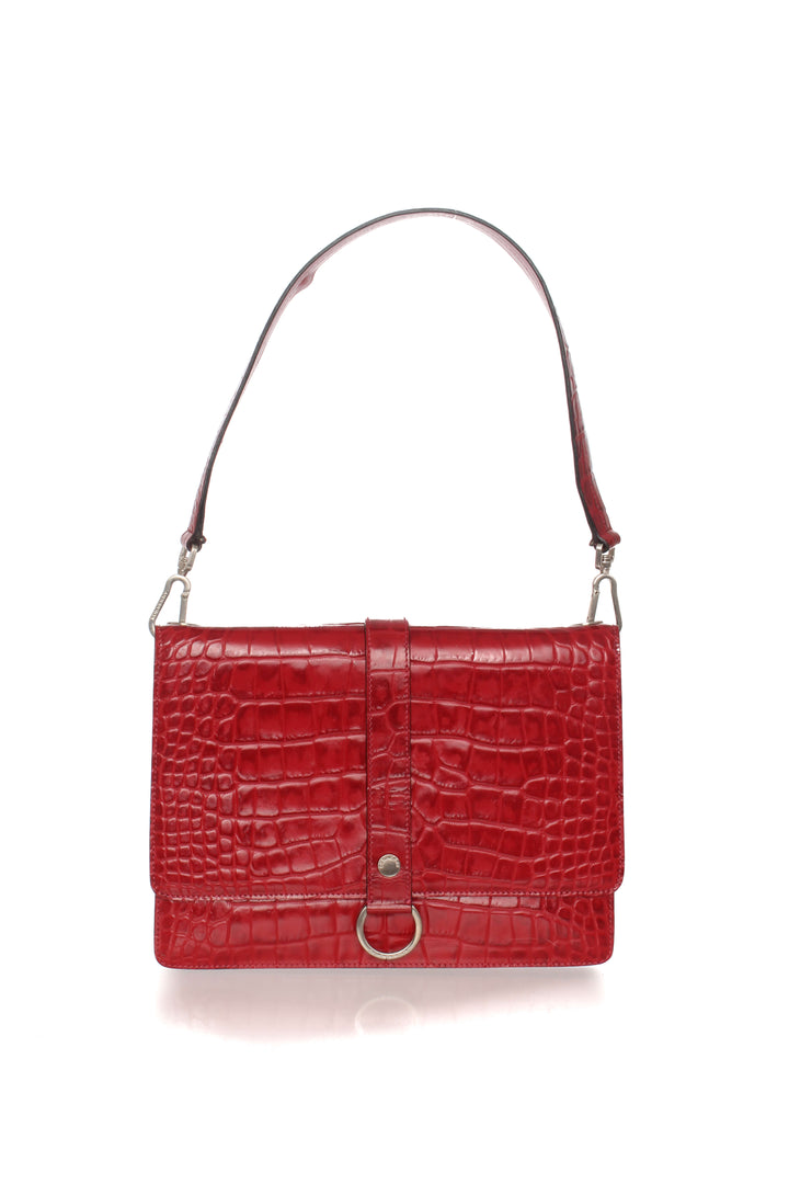 Bolsa Burberry rojo, vista frontal – ClosetRehab