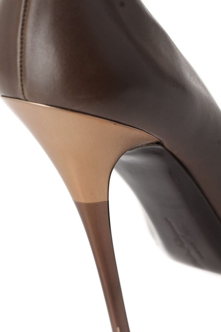Zapato Salvatore Ferragamo café, detalle 10 – ClosetRehab
