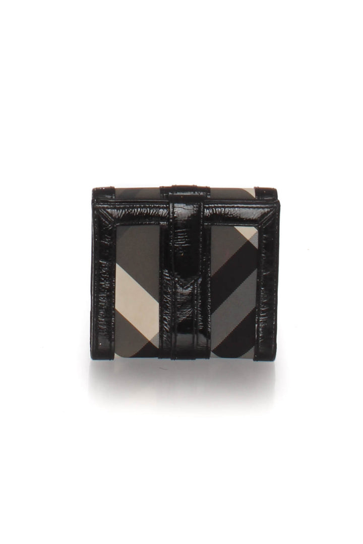 Cartera Burberry estampado y negro, vista posterior – ClosetRehab