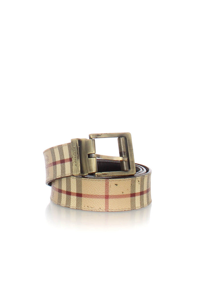 Cinturón Burberry beige, vista frontal – ClosetRehab