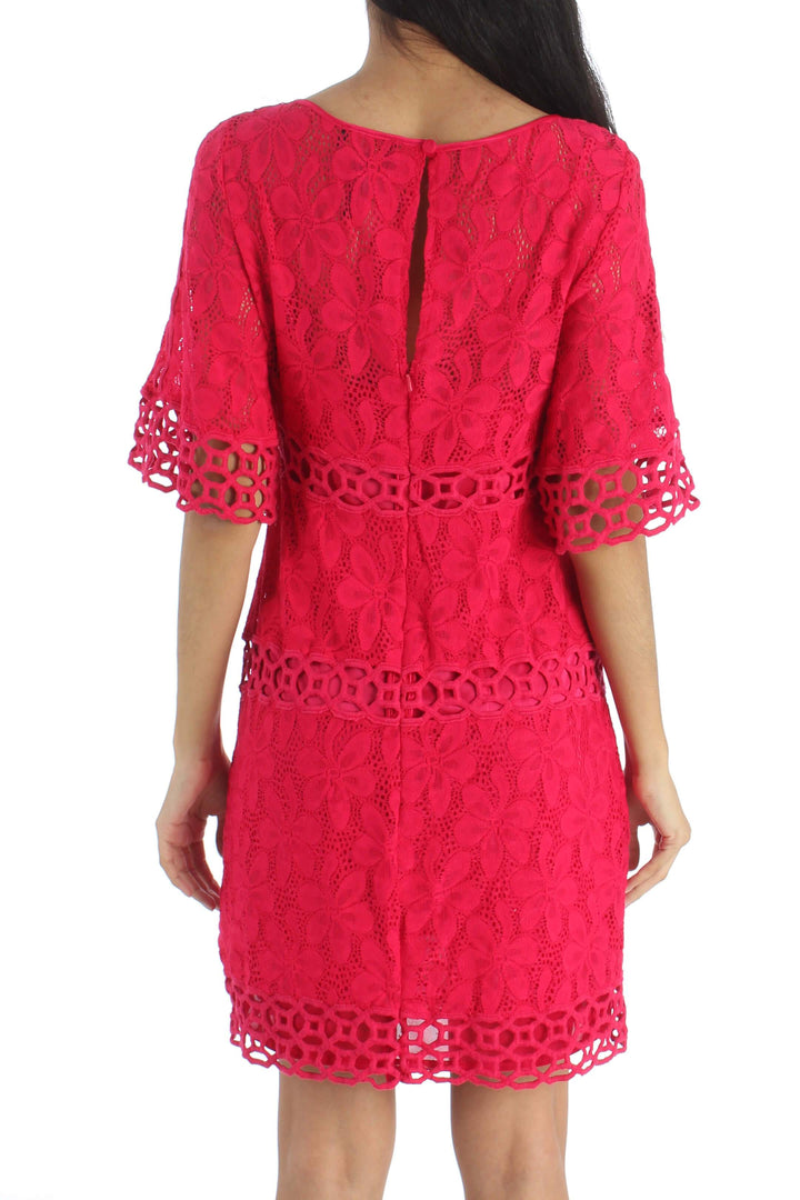 Vestido Laundry by Shelli Segal rosa, vista posterior – ClosetRehab