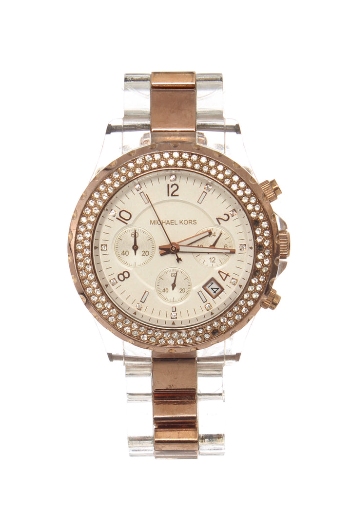 Reloj Michael Kors bronce, vista frontal – ClosetRehab