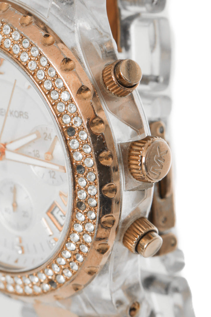 Reloj Michael Kors bronce, vista lateral – ClosetRehab