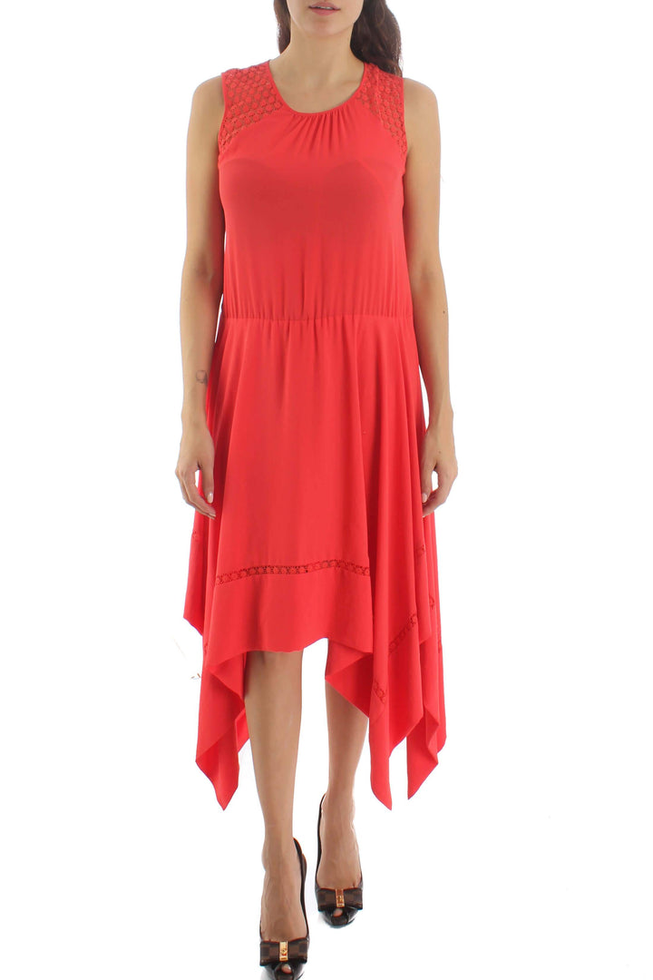Vestido BCBG Maxazria naranja, vista frontal – ClosetRehab