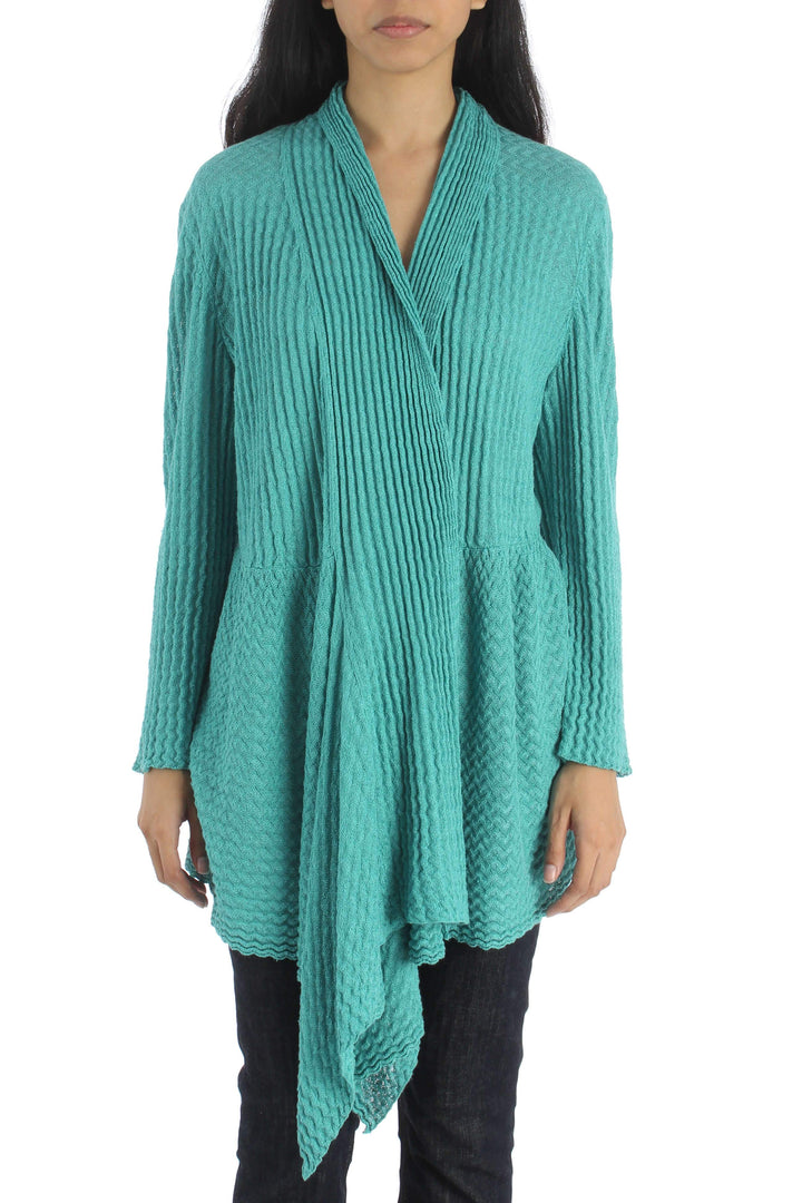 Suéter Lafayette148 verde, vista frontal – ClosetRehab