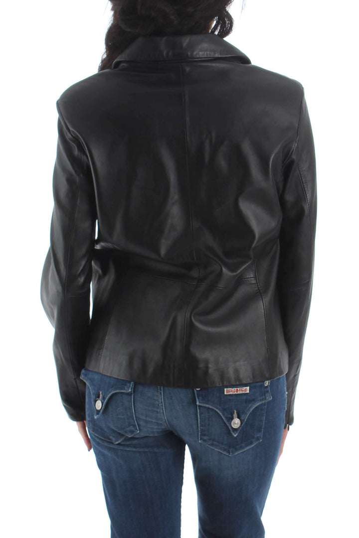 Chamarra Prune negro, vista posterior – ClosetRehab