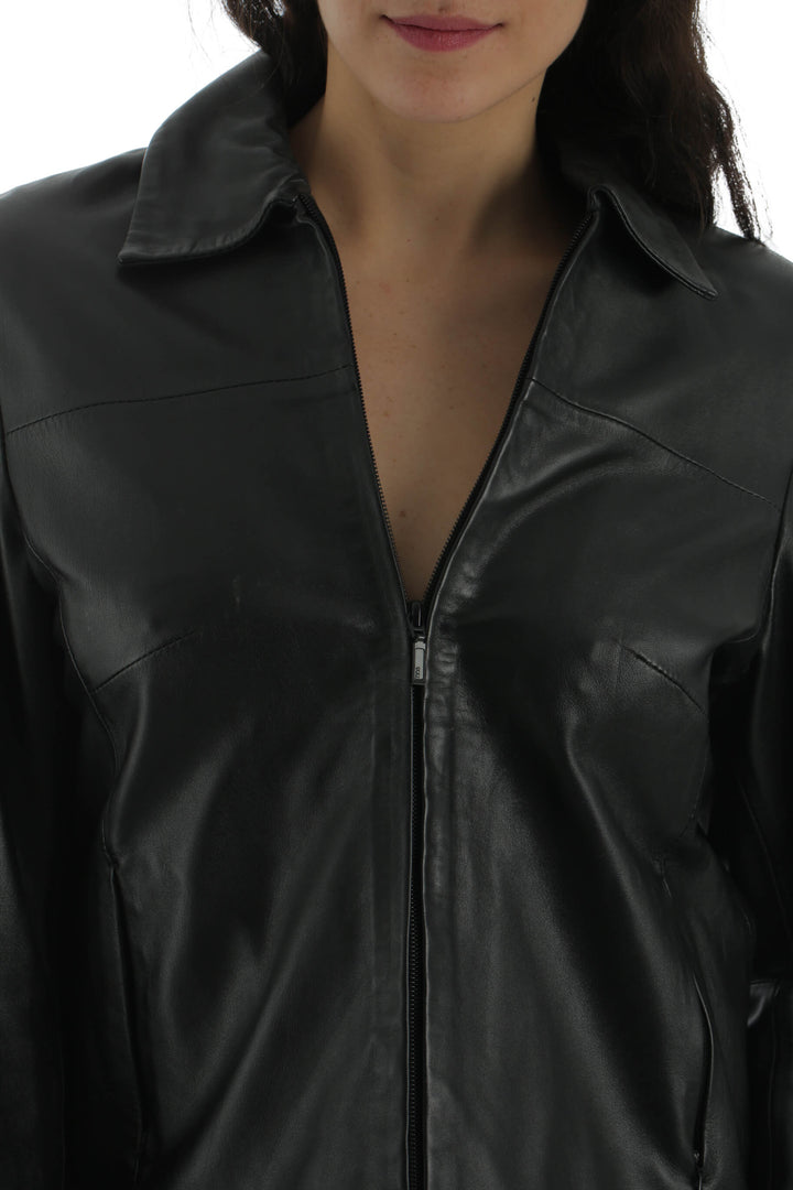 Chamarra Prune negro, vista lateral – ClosetRehab