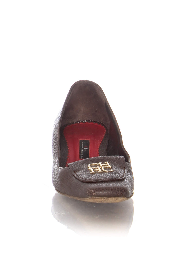 Zapato Carolina Herrera café, vista lateral – ClosetRehab