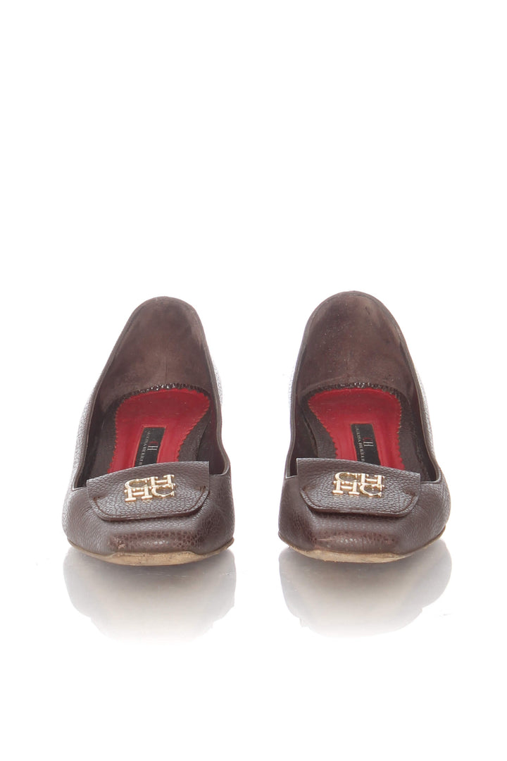 Zapato Carolina Herrera café, detalle 5 – ClosetRehab