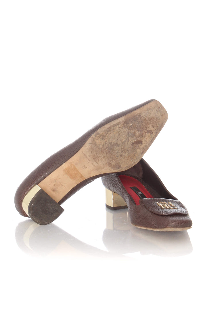 Zapato Carolina Herrera café, detalle 7 – ClosetRehab