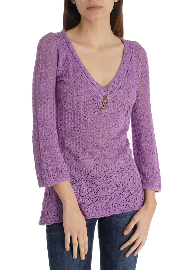Blusa DKNY morado, vista frontal – ClosetRehab