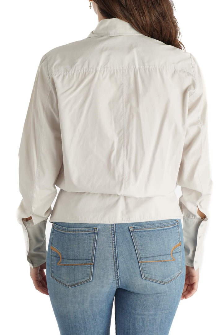 Blusa Gucci gris, vista posterior – ClosetRehab