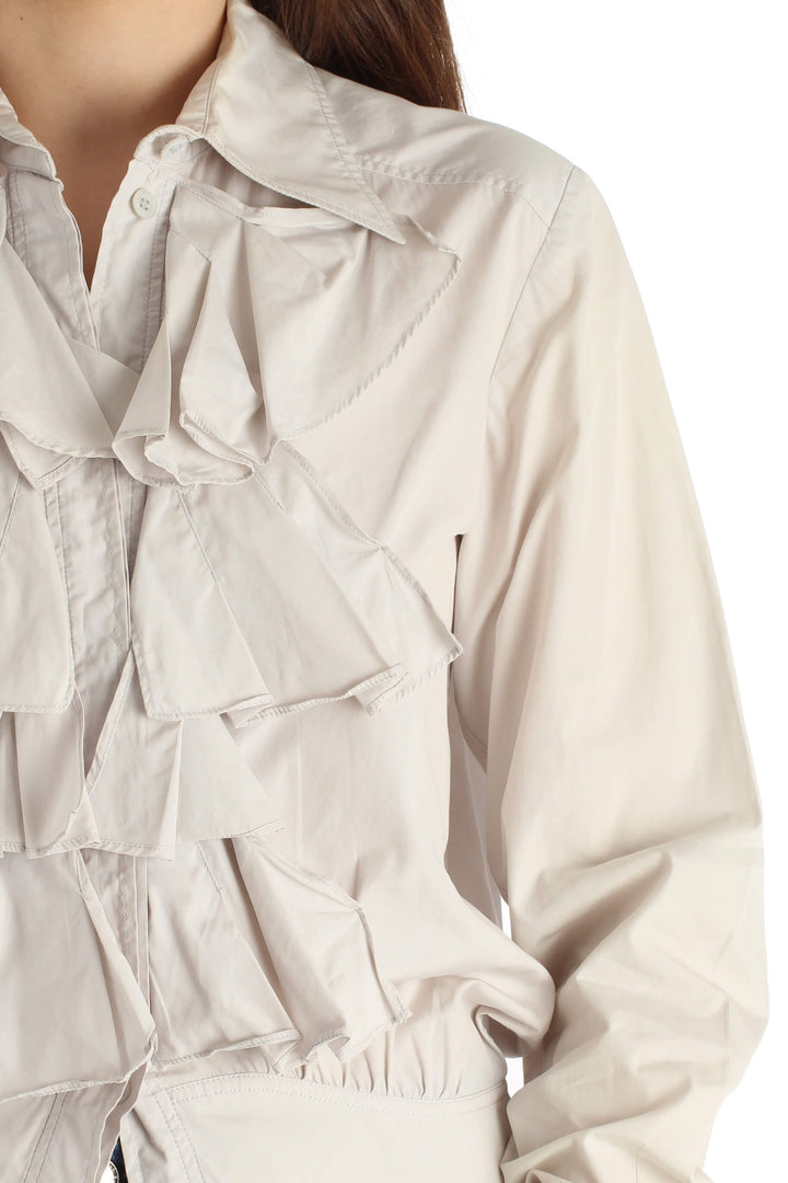 Blusa Gucci gris, vista lateral – ClosetRehab