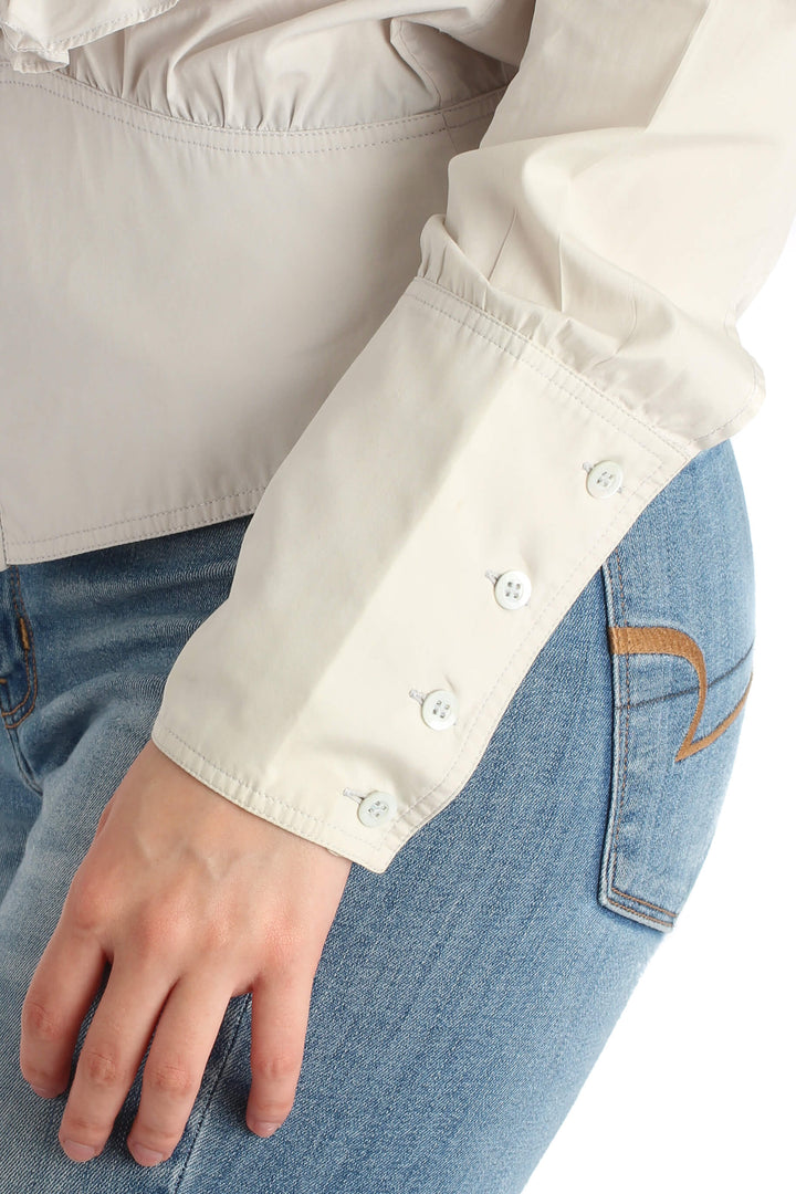 Blusa Gucci gris, detalle – ClosetRehab