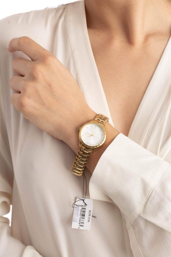 Reloj Kate Spade dorado, vista frontal – ClosetRehab