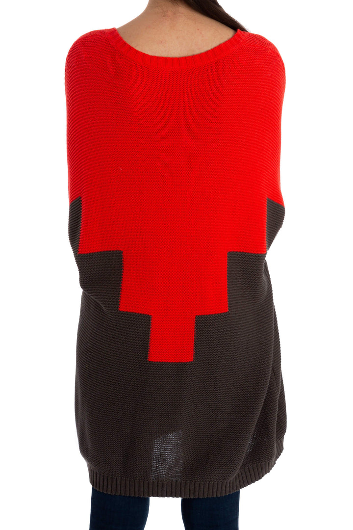 Suéter BCBG Generation gris y rojo, vista posterior – ClosetRehab
