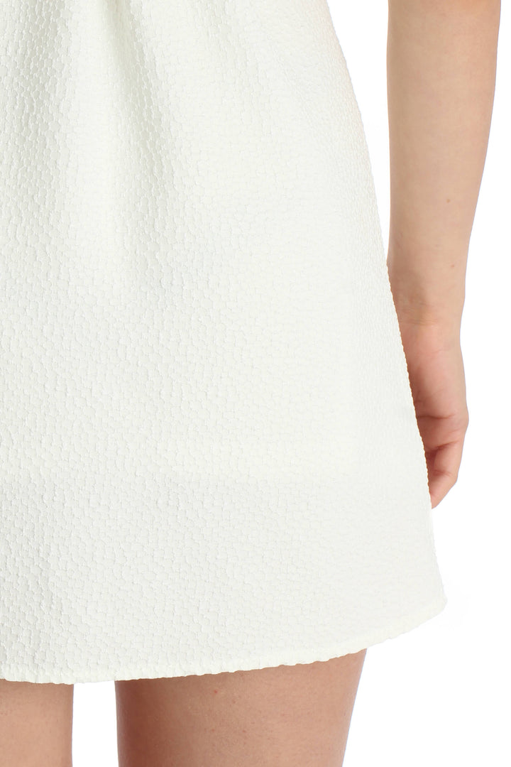 Vestido BCBG Generation blanco, detalle – ClosetRehab